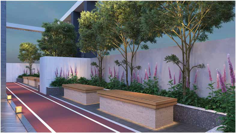 Serene Pocket Seating on the rooftop, artist's impression