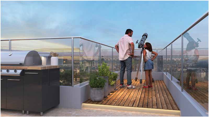 Star Gazing Deck on the rooftop, artist's impression