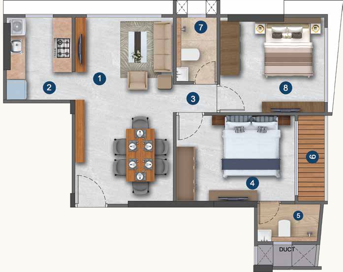 Floor plan for Unit 01